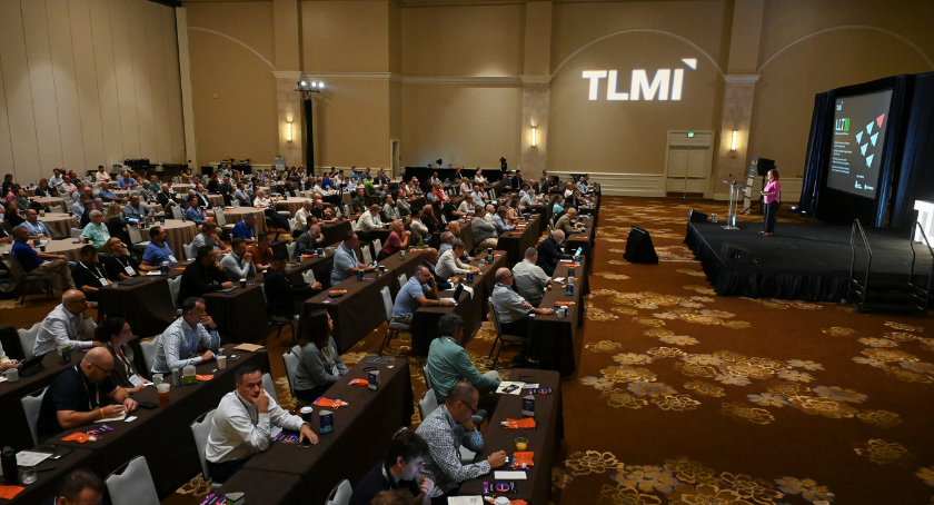 Linnea Keen delivers a TLMI update to a full crowd.